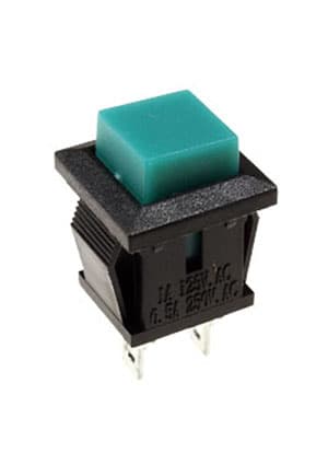 PB-02GN-G, кнопка без фикс.250В 0.5А зелен. (аналог SPA-108B4 PSW9A)