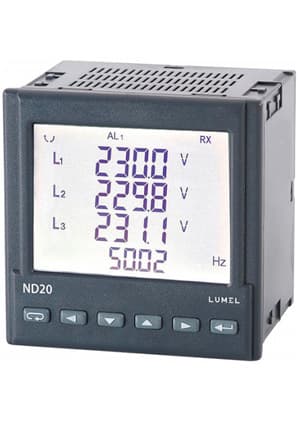 ND20 110100E1, 3-phase network meter, LCD