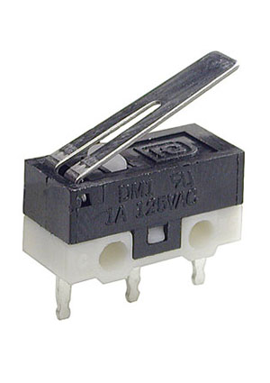 DM1-01P-30G-G, микропереключатель с лапкой 125В 1A