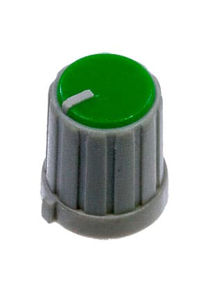 RR4853, Ручка приборная (6mm п.круг зелёный)