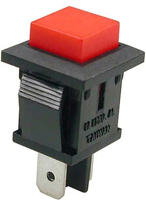 PB-02T-R-G, кнопка без фикс. 125В 1А красн. (аналог SPA-109B1)