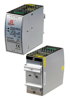 HF75W-SDR-24, источник питания на DIN рейку 24B, 75Вт 45х101.2х90.2