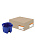 SQ1402-1128, Установочная коробка СП D65х45мм, саморезы, синяя, IP20,