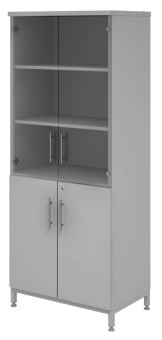 Шкаф для хранения документов Mod. Совлаб ШД-900/4: 900х400х1950 мм верх. дверь стекло, 3 съемные пол