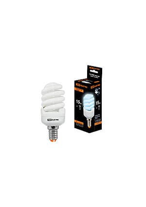 SQ0323-0185, Лампа энергосберегающая КЛЛ-FSТ2-15 Вт-4000 К Е14 КОМПАКТ (40х98 мм)