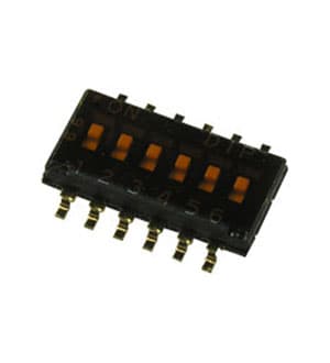DHN-06-T-V, DIP переключатель 6поз. SMD 1.27мм