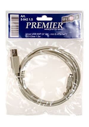 5-942 ШНУР USB-M4P (А "ШТ"- MINI В 4PIN "ШТ")1.50М