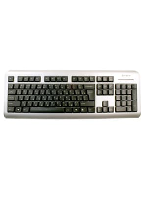 A4 LCDS-720-USB, клавиатура USB, серебр-черная