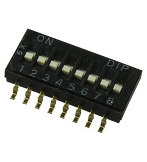 DHNF-08F-T-V, DIP переключатель 8 поз.SMD 1.27мм