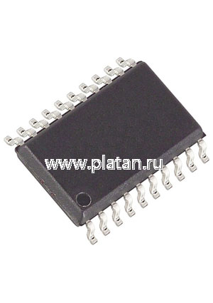 MM74HC240WMX, 2 четырехканальных формирователя с тремя состояниями и инверсией на выходе [SO20W]