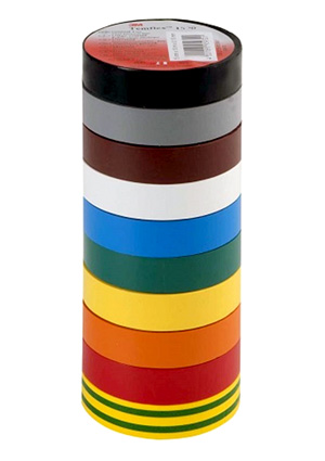 Temflex 1300 19mm blue, универсальная изолента синяя 19мм х 20м х 0,13мм