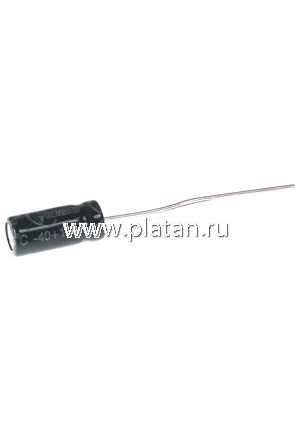 ECAP (К50-35), 10 мкФ, 25 В, 105C, Конденсатор электролитический алюминиевый