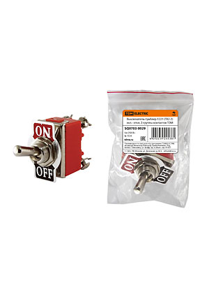 SQ0703-0029, Выключатель-тумблер 1221 (ТВ2-2) вкл.- откл. 2 группы контактов