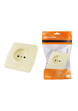 SQ1805-0044, Розетка 2П 10А 250В сл. кость "Онега"