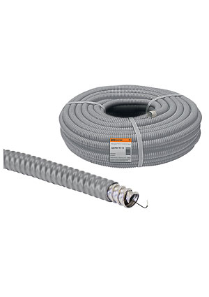 SQ0407-0113, Металлорукав в ПВХ-изоляции РЗ-Ц-П 15 серый (25м)