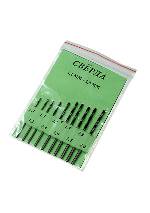 НАБОР СВЕРЛ(1.1- 2.0) 10ШТ