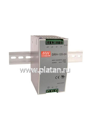 DRH-120-24, Блок питания, вход: 2 фазы 340-550В,выход 24B,5A,120Вт