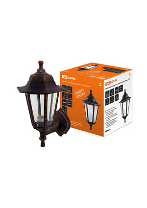 SQ0330-0721, Светильник садово-парковый НБУ 06-60-001 шестигранник, настенный, пластик, медь