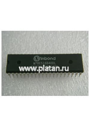 W78E516B-40DL, Микроконтроллер 8-Бит, 8052, 40МГц, 64КБ (64Кx8) Flash, 32 I/O [DIP-40]