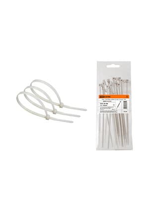 SQ0515-0310, Хомут 3,6х120мм нейлон (белый) (25 штук)
