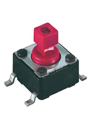 DTSM-644R-V-T/R, кнопка тактовая SMT 6x6 H-7.3 160gf