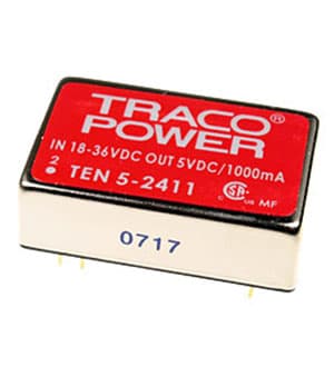 TEN5-2411, DC/DC,5W,DIP24, 18-36V/5V, 1000mА, <50mVpk-pk.