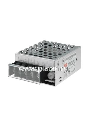 RS-15-12, AС-DC,в кожухе 15Вт, выход 12В/1.25A, рег. вых, 63*51*28
