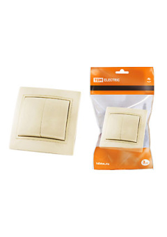 SQ1814-0102, Выключатель 2 кл. 10А сл. кость "Таймыр"