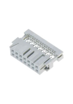 1-215911-4, AMP-Latch-14 розетка на шлейф 2,54мм с крышк.б/ф