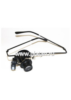 EL-92, Лупа налобная 20x монокулярная (очки) с подсветкой (1 LED)