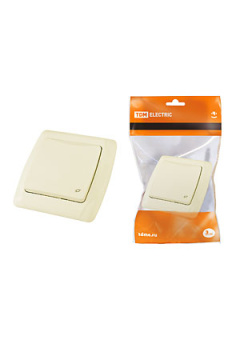 SQ1805-0043, Розетка с крышкой 2П+З с защитными шторками 16А 250В сл. кость "Онега"