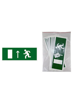 SQ0817-0067, Знак "Направление к эвакуационному выходу прямо" 350х124мм для ССА