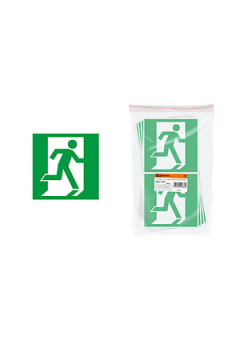 SQ0817-0043, Знак "Выход здесь" (правосторонний) 150х150мм