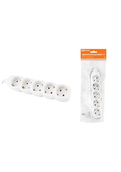 SQ1303-0020, Удлинитель бытовой  У05  5 гнезд, 1,5метра, с заземлением, ПВС  3х1мм2  16А/250В