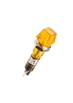 L-815Y-12V, светодиод с держателем желтый 12В