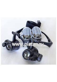 EL-94, Лупа налобная 25x бинокулярная (очки) с подсветкой (2 LED)