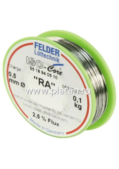 PB60SN40  ТР ISO-CORE "RA" (2.0ММ), Припой олово-свинец с флюсом ROM1, катушка 100гр