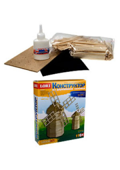 КОНСТРУКТОР ИЗ ДЕРЕВЯННОЙ СОЛОМКИ "МЕЛЬНИЦА"