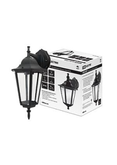 SQ0330-3002, Светильник 6060-02Р садово-парковый шестигранник, 60 Вт, вниз, черный,  в разборе, Ч/Б,