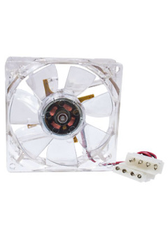 CLB-8025M12S-4LD2, вентилятор с подсветкой 80х80х25мм 12В голуб.