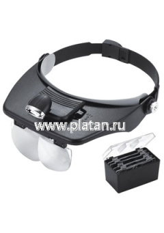 EL-108, Лупа налобная 1.2х до 8.5х, с  подсветкой