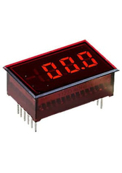 DMS-20PC-1-RS-C, цифр.вольтметр Um +/-2В Uп 4.75-5.25В красн.