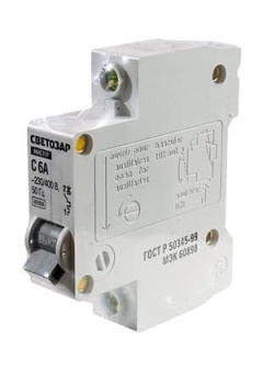 49060-06-С АВТОМАТИЧЕСКИЙ ВЫКЛЮЧАТЕЛЬ 1 ПОЛЮС. 6А 230/400В ТИП С
