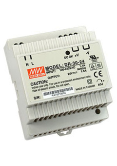 DR-30-24, AC-DC Din, 30Вт, выход 24В/0:1.5A, рег. вых, 78*93*56