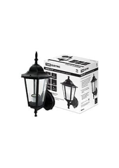 SQ0330-3001, Светильник 6060-01Р садово-парковый шестигранник, 60 Вт, вверх, черный,  в разборе, Ч/Б