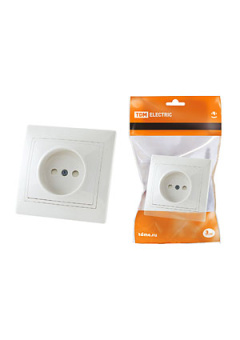 SQ1814-0015, Розетка 2П с защ. шт. 10А 250В белая "Таймыр"