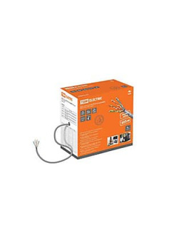 SQ0107-0101, Кабель витая пара U/UTP Cat 5e 4х2х24AWG (305м) solid, ПВХ, серый TDM