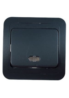 26821 ВЫКЛЮЧАТЕЛЬ СКРЫТ.УСТ.1 КЛ. С ПОДСТВЕТКОЙ (АНТРАЦИД.)