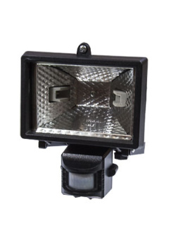 Прожектор R7s BRENTA 150 Вт IP44 с датчиком движения черный