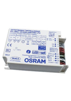 OTI DALI 25/220-240/700 LT2 DIM, LED драйвер SELV, 25Вт, DALI 2nd Edition. Выход 180-700мА, IP 20